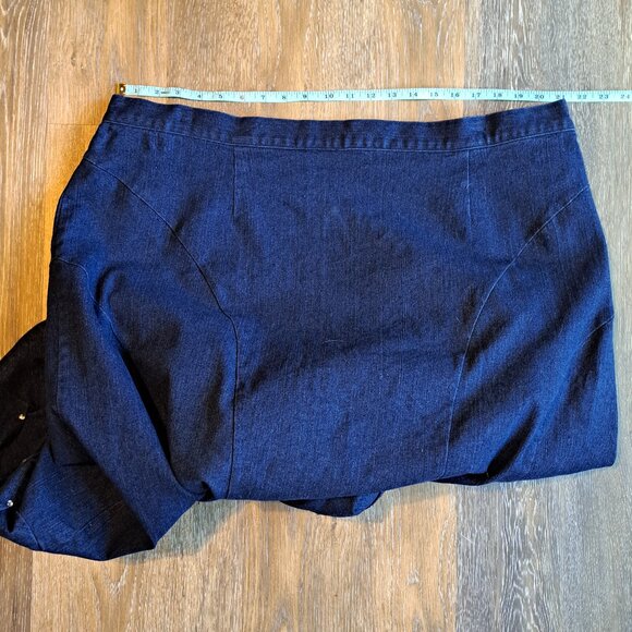 Odeliah Denim Long Skirt Size 24W - Picture 7 of 7
